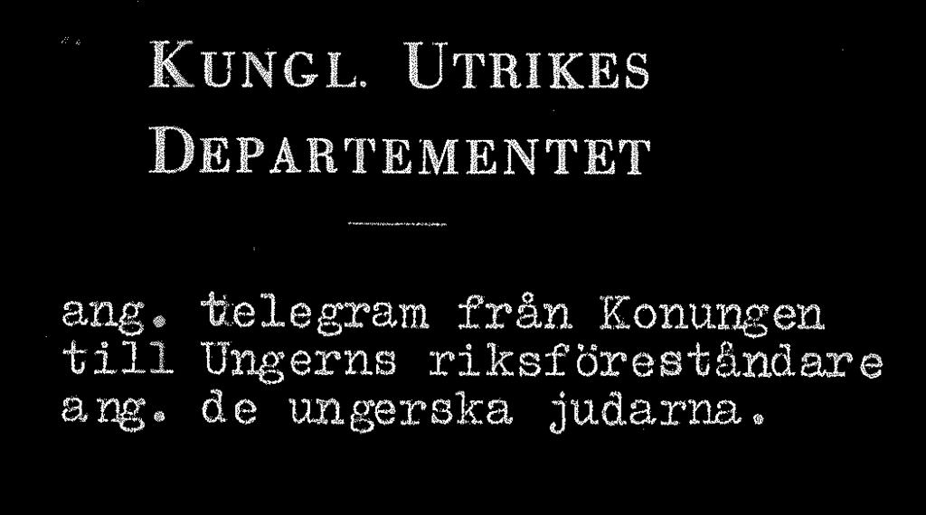 I slutet av juni skriver Sveriges ambassadör i Budapest, Carl Ivan Danielsson, en rapport till utrikesdepartement (UD) som beskriver situationen för Budapest judar: För att undvika det uppseende, som