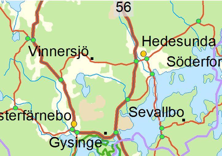 LANTMÄTERIET 2018-06-29 21 (35) Färjeleder med vägfärja i reguljär trafik inom landet redovisas om den trafikeras av Trafikverket Färjerederiet.