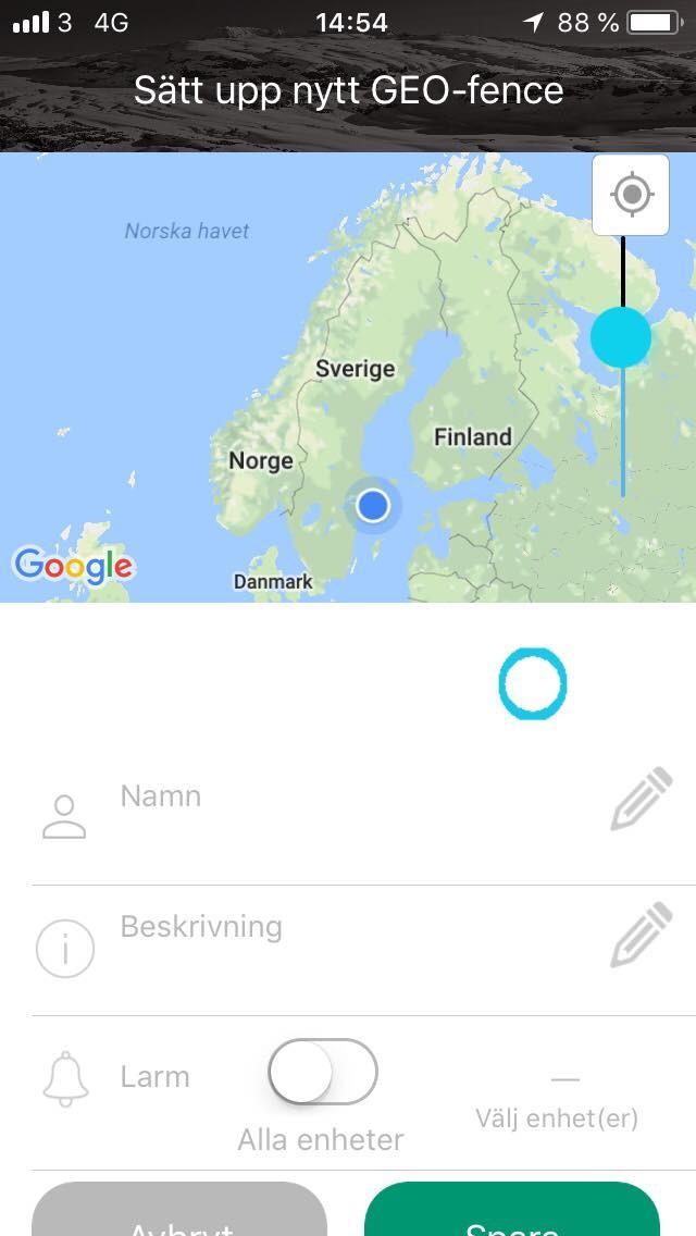 2.16.5. Geostängsel SweTrack Live har stöd för geostängsel.