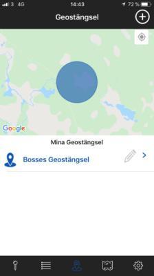 2.17.5. Geostängsel SweTrack Live har stöd för geostängsel.
