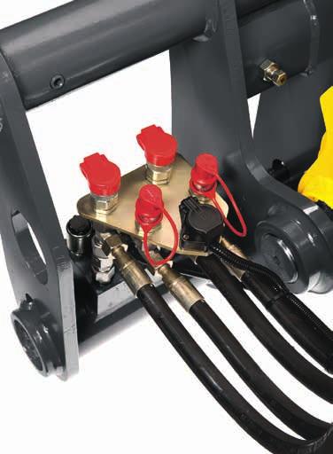 Hydraulik och styrkretsar Alla teleskoplastare övertygar med kraftfull körhydraulik med upp till 187 l/min.