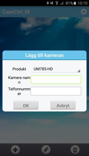 Om du vill använda APP så söker du på UOVision eller CamCtrl_M i Google Play och installerar APP:en.