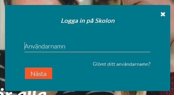 Som lärare har du fått ett lösenord på mail från Skolonmen kan även klicka på Glömt lösenord?