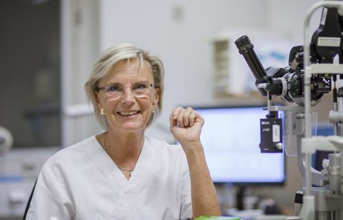 GUL, GRÖN OCH GRÅ OM VANLIGA ÖGONSJUKDOMAR Sänker ögontrycket med ny kunskap Christina Lindén är professor vid Umeå universitet och hennes forskning handlar om sjukdomen glaukoms uppkomst,
