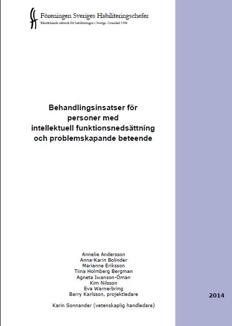 EBH-rapport (2014): Behandlingsinsatser för personer