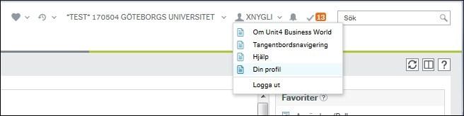 E-postinställning för meddelanden om uppgift att attestera Vid upplägg av behörighet sätts per automatik e-postadressen