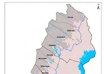Nordvästra Sverige Kommunerna Kiruna, Gällivare, Jokkmokk, Arjeplog, Sorsele, Storuman, Vilhelmina, Dorotea, Strömsund, Krokom, Åre, Berg,