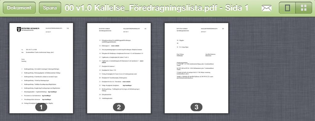 Det fungerar dock inte på scannade dokument som distribueras med tjänsten. Under Bokmärken kan användaren infoga egna bokmärken genom att klicka på +-tecknet längst ner till vänster.