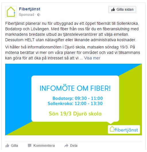 Utmaningar på en ny ort. - Hur är fiberintresset i området?