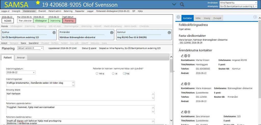 Läkaren är ansvarig för innehållet men sjuksköterskan/arbetsterapeut/fysioterapeut skriver på