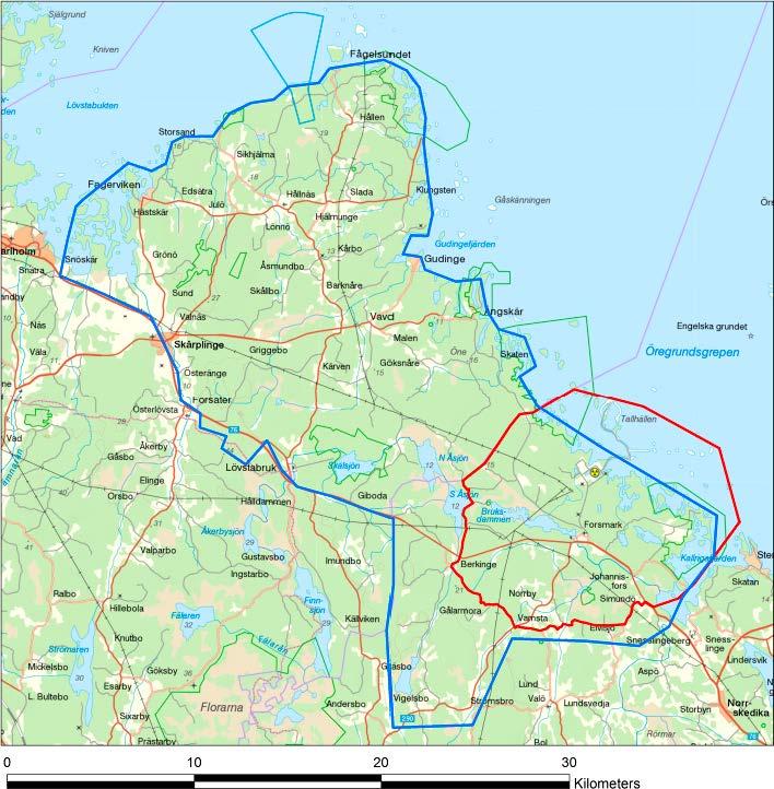Figur 1 2. Karta över områden som inventerats sedan 2016.
