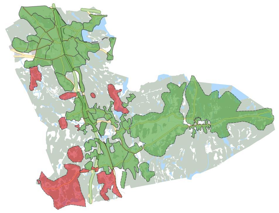 14 6. Nätkartläggning i Mölndal En kartläggning av nuläget för fiber har gjorts för att belysa de områden som kommer att vara svårare för marknaden att bygga ut fibernätet till.