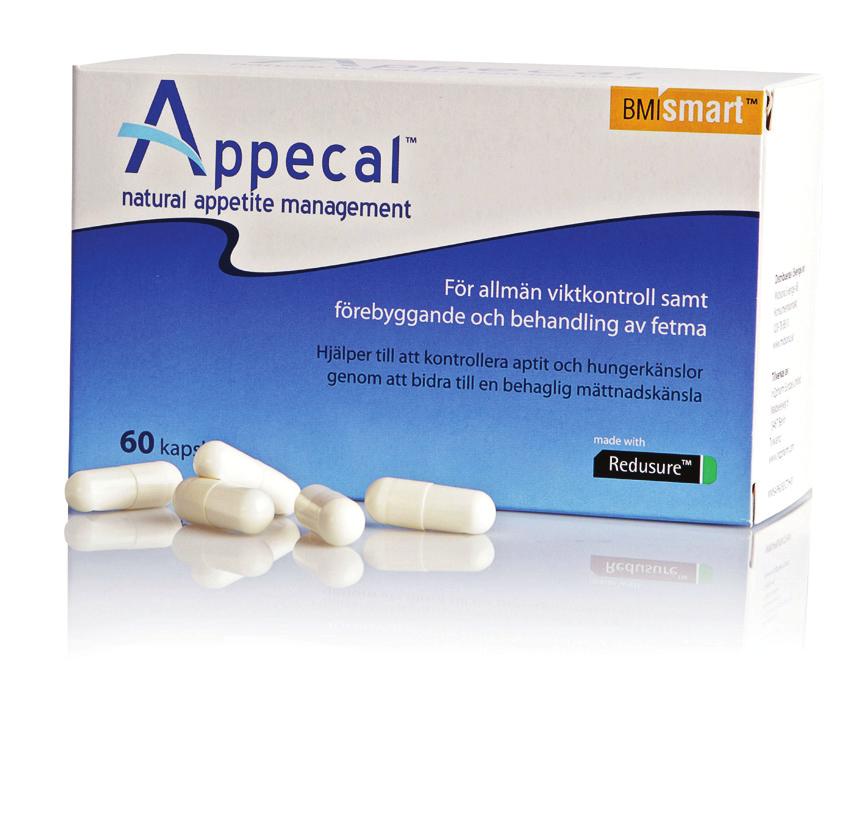 PRODUKTNYHETER APPECAL Under hösten lanserades ny viktprodukt från vår samarbetspartner InQpharm som utvecklat Liposinol och Glucosanol.