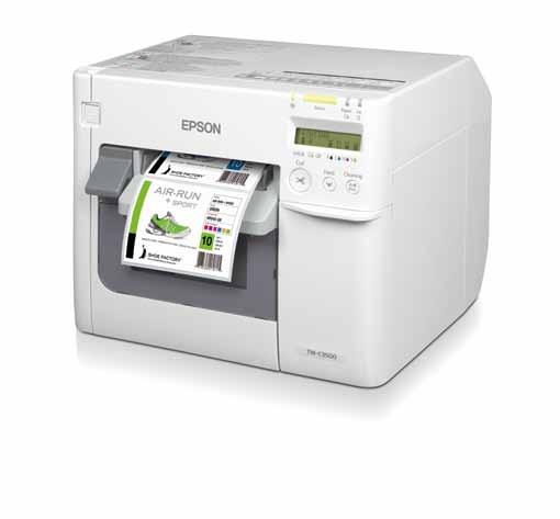 TM-C-SERIENS FÄRGETIKETTSKRIVARE Epson TM-C3500 Epson TM-C3500 ger dig etiketter, lappar och biljetter praktiskt och i färg av hög kvalitet.