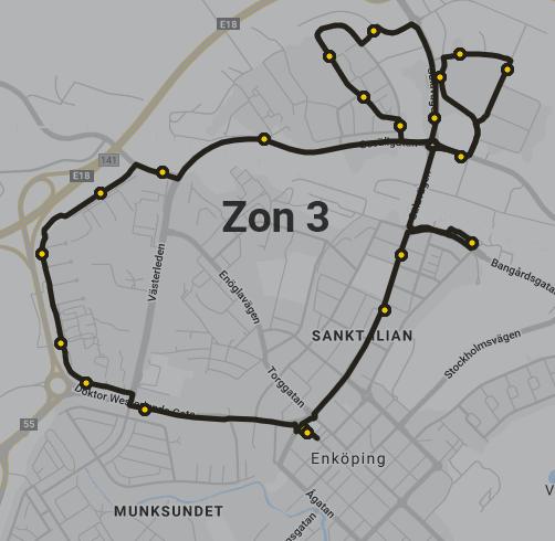 64/18 Planeringsprinciper för busstrafiken i Enköpings stad - KT2018-0122-6 Planeringsprinciper för busstrafiken i Enköpings stad : Planeringsprinciper för busstrafiken i Enköpings stad 10 Figur 3.
