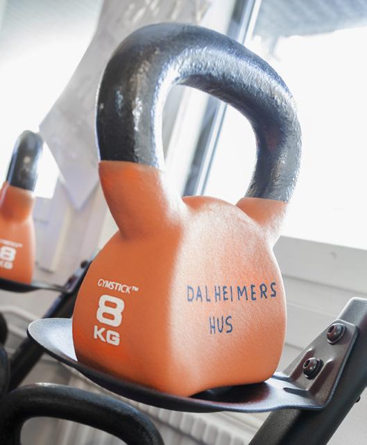 Aktiviteter i gymmet Dalheimers hus gym är öppet för alla och lämpligt för både idrottsoch rehabiliteringsträning.