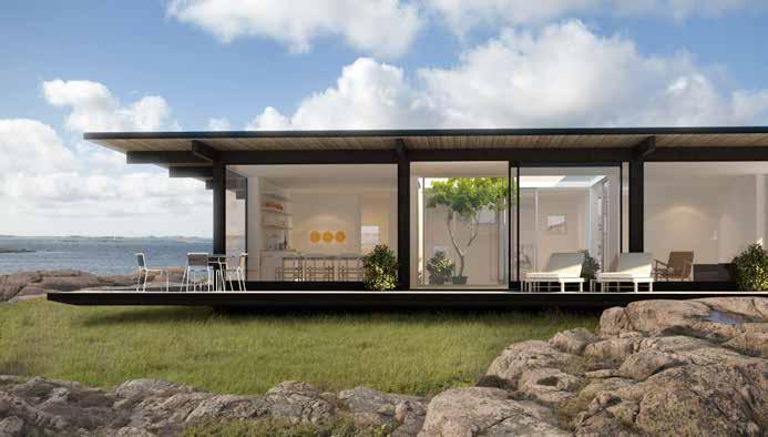Skandinaviska Sommarvillor Våra stilrena Skandinaviska Sommarvillor är skapade för kust och hav och ger utblickar i tre väderstreck. Husen ger ett bekvämt boende i närkontakt med naturen.