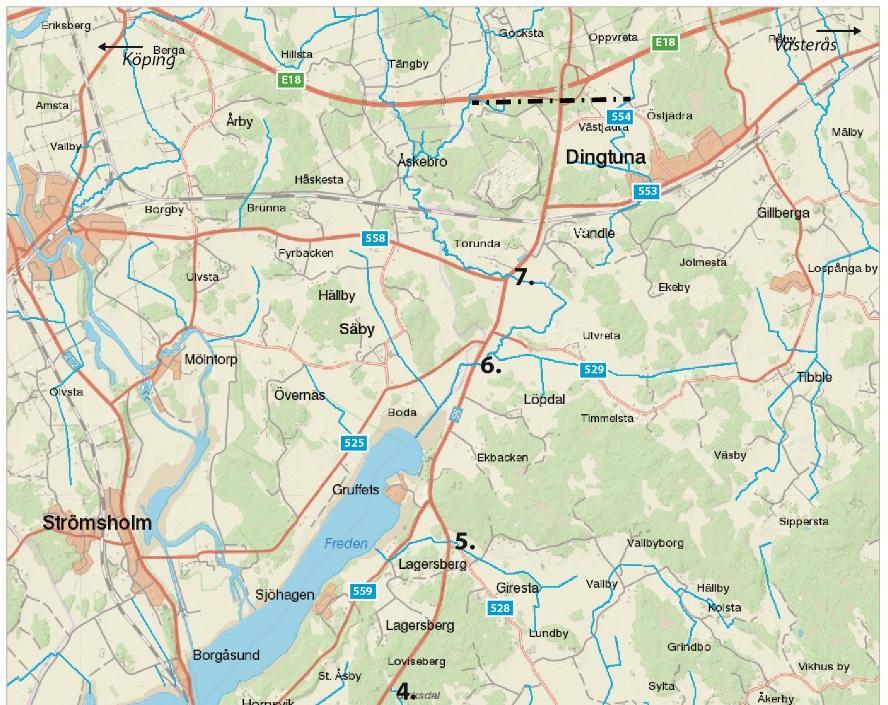 1 INLEDNING En vägplan tas fram för sträckan mellan Kvicksund (Rasholsvägen-OKQ8/Båt-Sam) och södra rampanslutningarna i