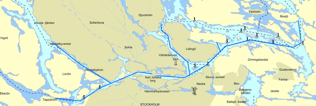 Pendeltrafik på Stockholms vattenvägar Potentiellt finns