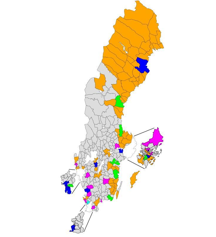 Serverat Nuläge: 47 kommuner anslutna till SSBTGU Var av 7 kommuner kör någon av Serverats tjänster live.