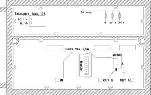 SE/SA/MCS SE/SA Fördelarhus med inbyggt strömfilter. Kan utrustas med MS-moduler. PG11 anslutning med spänningsmatning på valfri in- och utgång. MODEL SE02P SA03 SA04 Art.