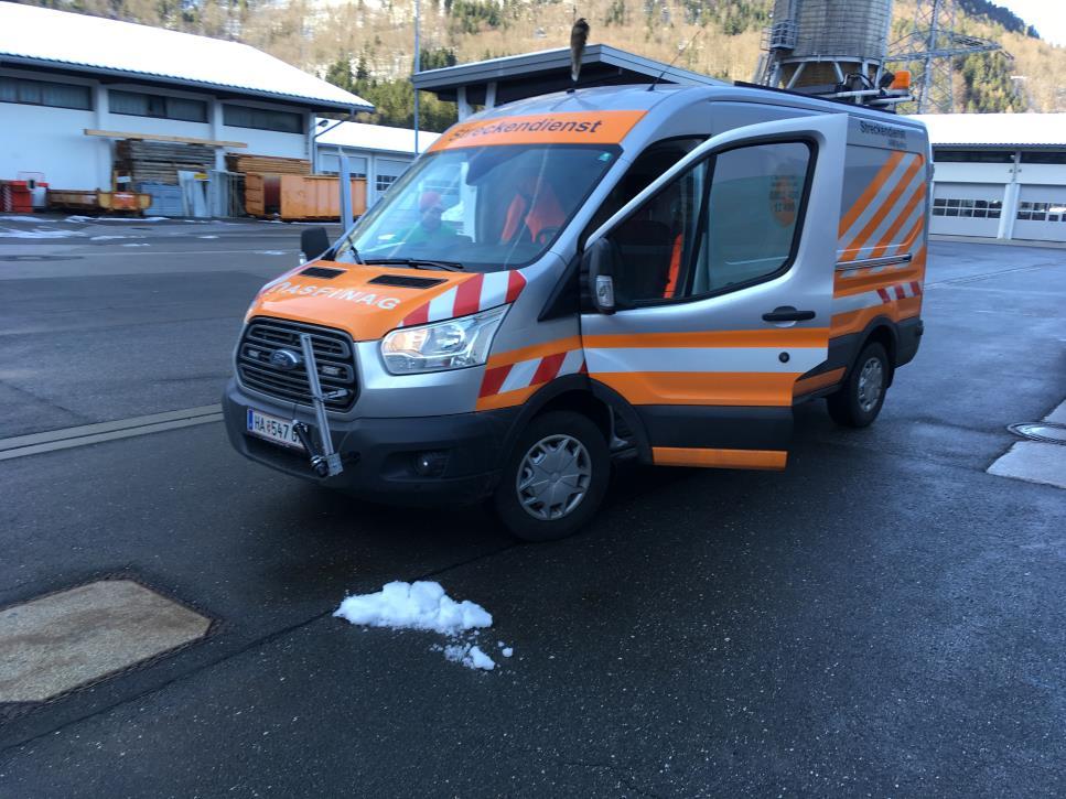 Nedan ett exempel på väglagssensorn MetRoad Mobile installerad på en Streckendienst wagen i