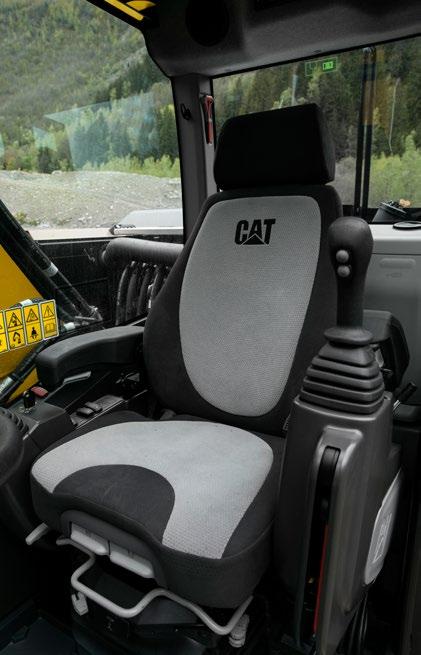 Ledande komfort Håller föraren produktiv under hela skiftet Arvet från de berömda Cat-hjulgrävmaskinerna Våra hytter är unika och konstruerade med föraren i åtanke.