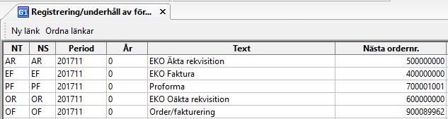 Välj: AGRESSO Logistik Order/Fakturering Försäljningsorder Registrering/underhåll av