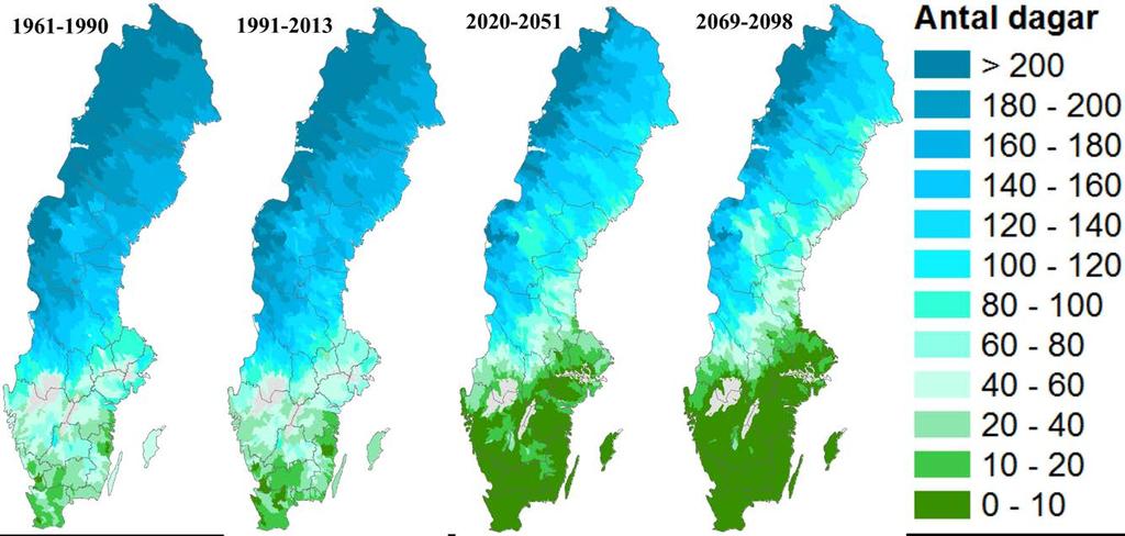 Förändring i antal dagar med 20 cm