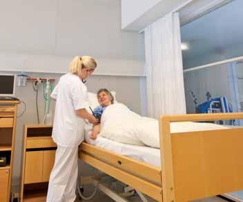 Typisk applikation: Patientrum på sjukhus I ett patientrum behöver varje patient kunna kontrollera sin sänglampa.