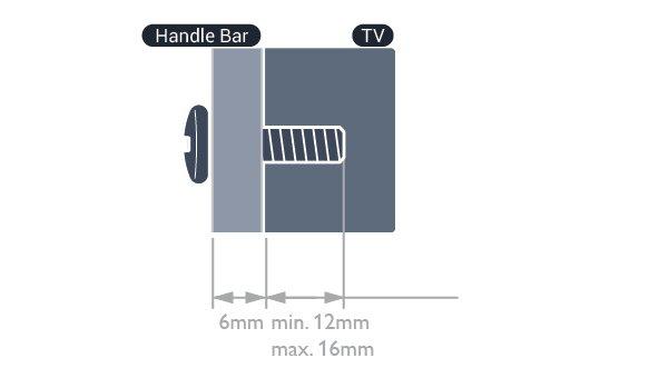 1 Installation 1.1 Läs säkerhetsinstruktionerna Läs de säkerhetsinstruktioner som medföljde TV:n innan du använder TV:n första gången. 1.2 Montering på arm Handtag Instruktioner för montering av handtaget finns i snabbstartguiden som medföljde TV:n.