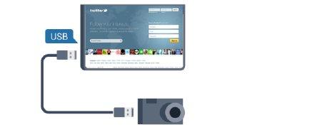 Om innehållslistan inte visas automatiskt trycker du på SOURCE, väljer USB och trycker på OK. Sluta visa innehållet på USB-flashminnet genom att trycka på TV eller välja någon annan aktivitet.