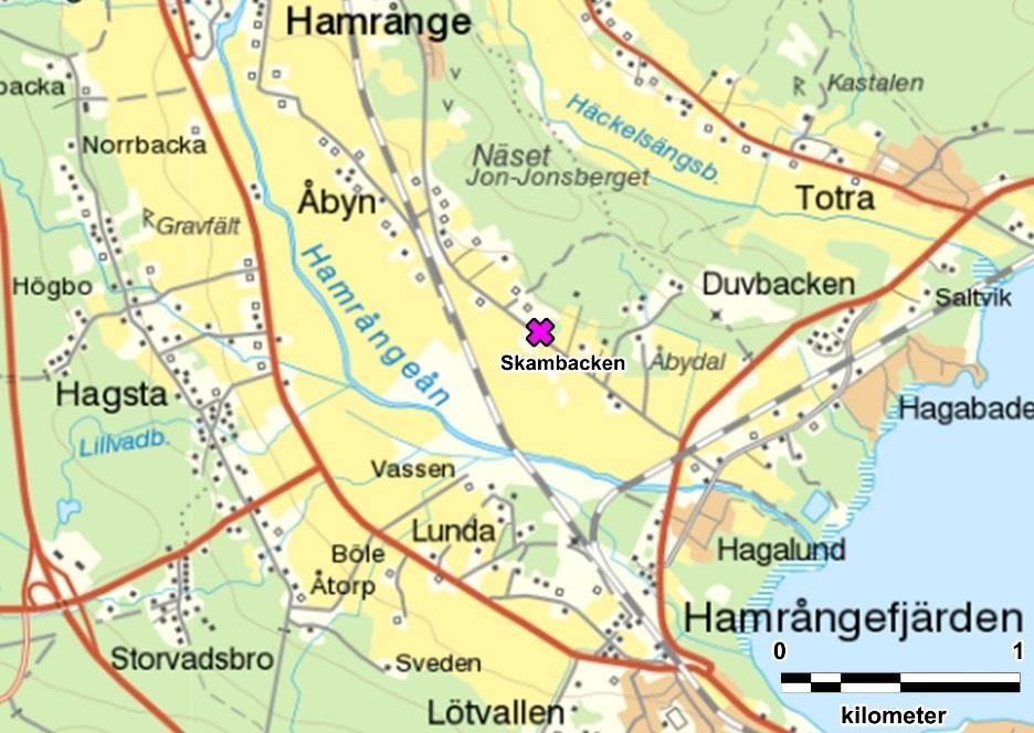Hamrånge socken I Hamrånge socken finns en möjlig offentlig avrättningsplats Skambacken.