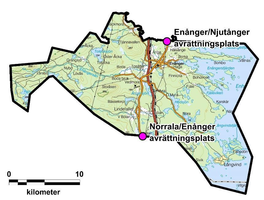 Enångers socken I Enångers socken finns två avrättningsplatser som båda är belägna på sockengränsen Enånger/Njutångers avrättningsplats och Norrala/Enånger avrättningsplats.