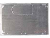 Artikelnr: 301925 Korthållare, RFID Blocker, vertikal 2 kort En transparent korthållare för kort med stående layout med plats för 2 kort.