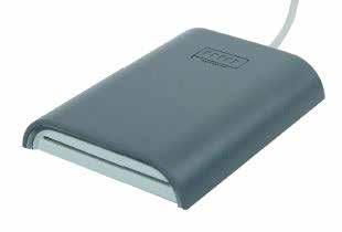 Läsaren stödjer de vanligaste högfrekventa smartkort på marknaden inklusive iclass, MIFARE och MIFARE DESFire. (även USB 1.