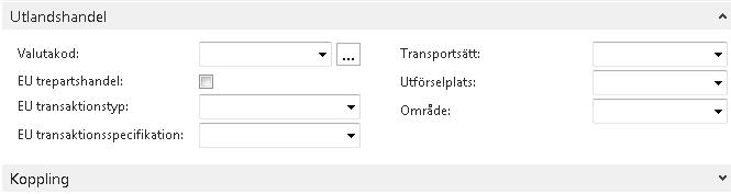 Förs.kundnr på fliken Allmänt. Om du vill koppla dimension 1 till din faktura anger du koden här.