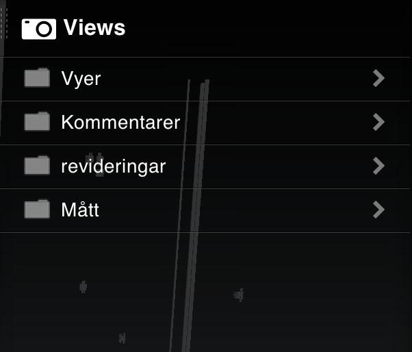 5.1.6.3 Hur hanterar programmet vyer? Det är inte möjligt att spara egna vyer direkt i applikationen.