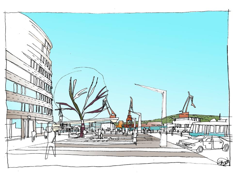 Torg och andra platser Bytespunkten Lilla Torget Skeppsbropl. Plats Bytespunkt Skeppsbron Bytespunkten blir en ny kommunikationsnod och bytespunkt mellan spårvagn, buss och båt.