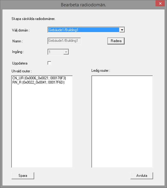 3 WaveNet Manager 35 / 87 Visning av en konfigurerad RingCast 3.3.2 Administration av central- router- och LockNodes CN_U(X), CN_S(X),