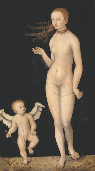 Venus och Amor, 1500-tal Lucas Cranach d.ä.