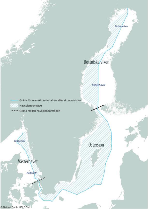 2 Inledning Bakgrund: Statlig havsplanering med tillhörande miljöbedömning Den 1 september 2014 infördes en ny bestämmelse i miljöbalken (4 kap. 10 ) om statlig havsplanering i Sverige.