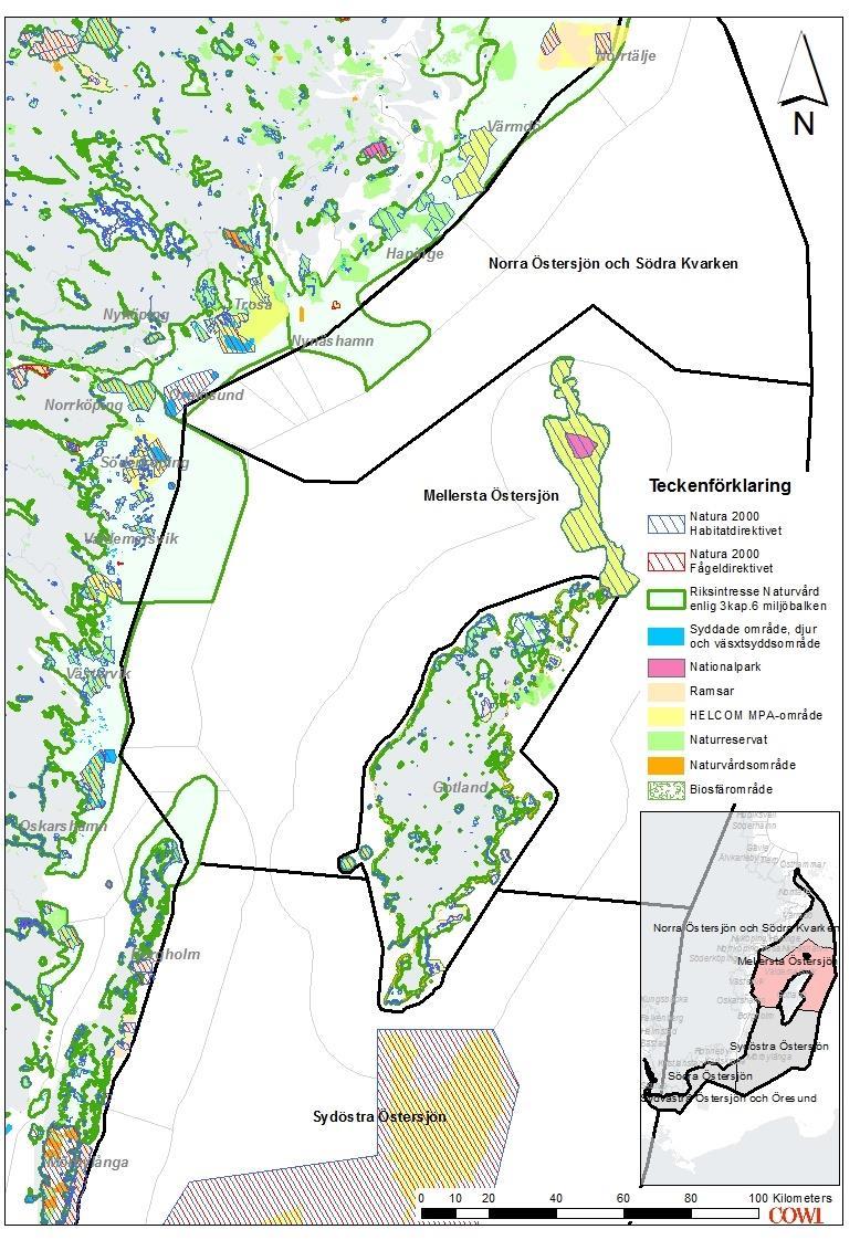 Figur 13 Natura 2000-områden, riksintresse (för naturvård)