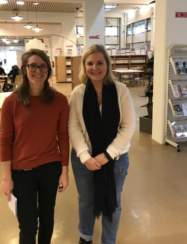 CIDJ, Centre d'information et de Documentation Jeunesse. Vi fick träffa madame Morgane Krause som arbetar som vägledare och Sophie som fick tjänstgöra som tolk till engelska.