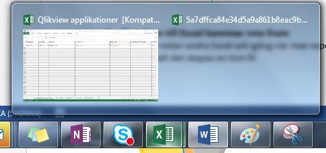 Exporten till Excel visa inte Har man redan andra Excel-ark igång när man exporterar till Excel från QlikView så kan man uppleva att det skapas en