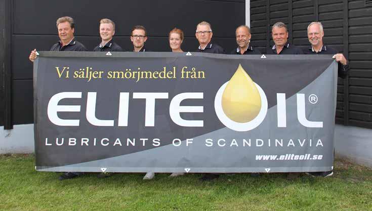 Teamet Oil AB. Från vänster: Per Eriksson, Anton Vibeke, Rickard Hansebrink, Sandra Jansson, Jari Hansebrink, Lars Albinsson, Rasmus Vibeke och Mikael Persson.