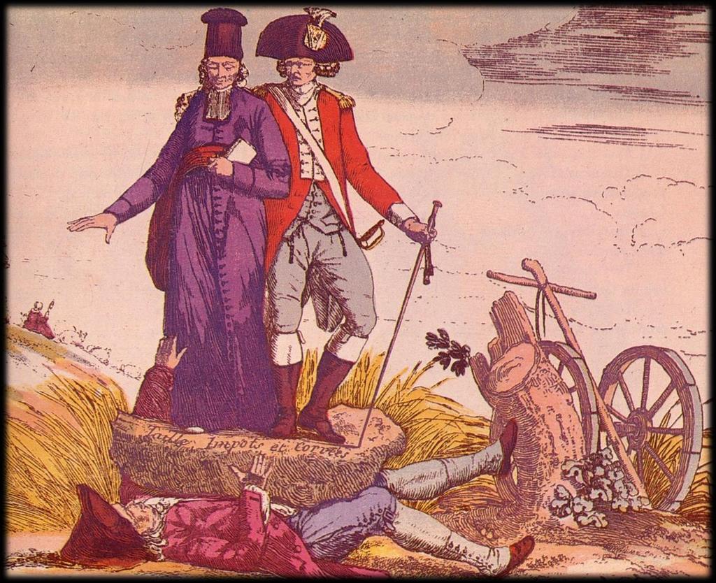 Orsaker till Franska Revolutionen Adeln och prästerskapet var befriade från