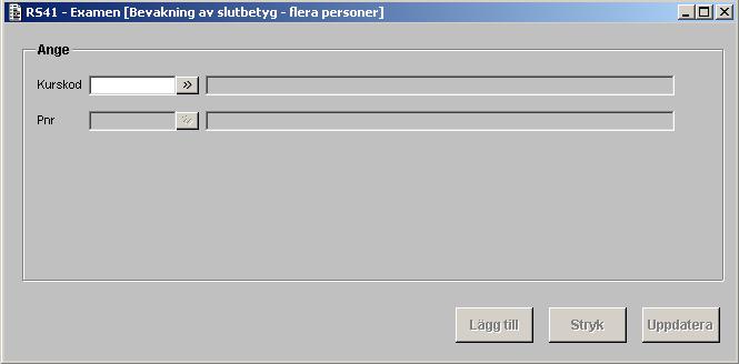 2015-06-27 25 (74) Kurser som studenten inte har avslutat visas i den övre rutan. Kurser som redan bevakas visas i den nedre rutan.
