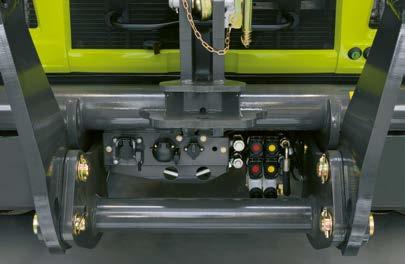 XERION är utrustad med tre hydraulikkretsar: 1 Huvudkrets för hydraulventiler, frontlyft och