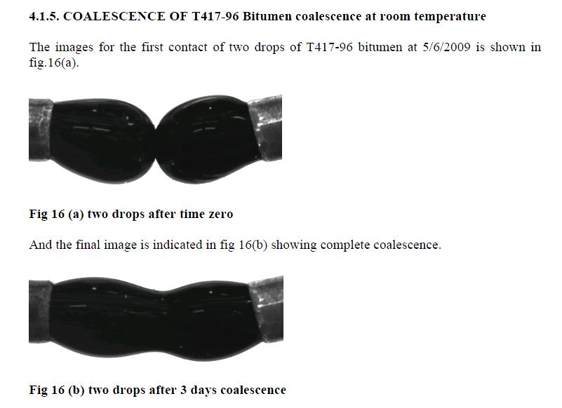 Kontroll av koalescens Koalescens är sammansmältningen av bitumendropparna till en kontinuerlig bindemedelsfilm. Om man använder ett vanligt bitumen t.